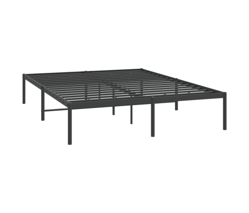 Estructura de cama sin colchón metal negro 140x190 cm