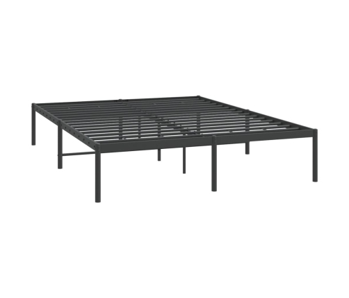 Estructura de cama sin colchón metal negro 140x200 cm