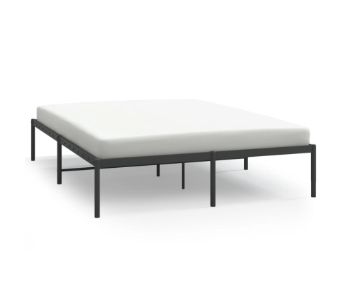 Estructura de cama sin colchón metal negro 150x200 cm