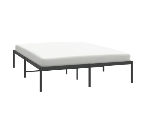 Estructura de cama sin colchón metal negro 160x200 cm