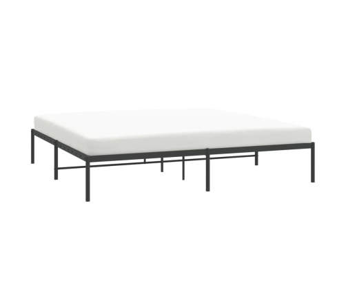 Estructura de cama de metal negro 183x213 cm