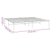 Estructura de cama de metal negro 183x213 cm