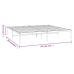 Estructura de cama de metal negro 183x213 cm