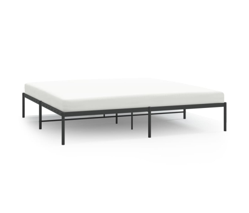 Estructura de cama sin colchón metal negro 193x203 cm