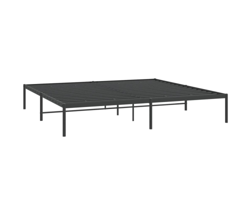 Estructura de cama sin colchón metal negro 200x200 cm