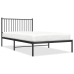 Estructura cama sin colchón con cabecero metal negro 107x203 cm