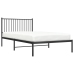 Estructura cama sin colchón con cabecero metal negro 107x203 cm