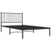 Estructura cama sin colchón con cabecero metal negro 107x203 cm