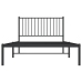 Estructura cama sin colchón con cabecero metal negro 107x203 cm