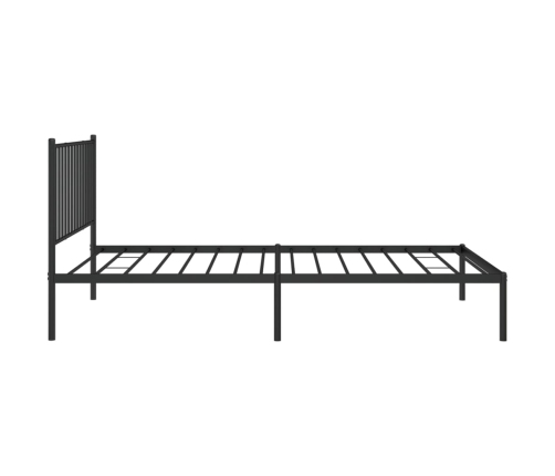 Estructura cama sin colchón con cabecero metal negro 107x203 cm