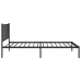 Estructura cama sin colchón con cabecero metal negro 107x203 cm