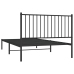 Estructura cama sin colchón con cabecero metal negro 107x203 cm