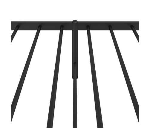 Estructura cama sin colchón con cabecero metal negro 107x203 cm