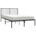 Estructura cama sin colchón con cabecero metal negro 120x200 cm