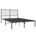 Estructura cama sin colchón con cabecero metal negro 120x200 cm