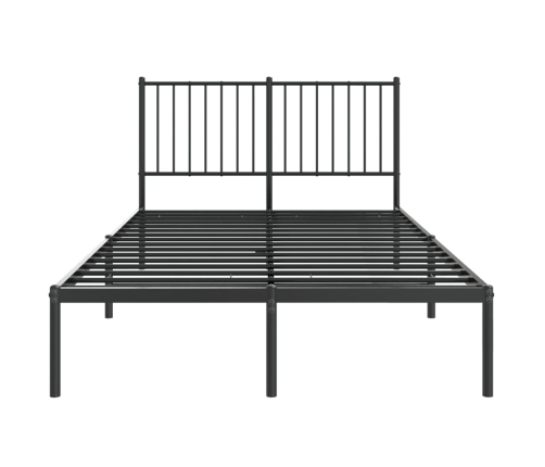Estructura cama sin colchón con cabecero metal negro 120x200 cm