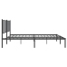 Estructura cama sin colchón con cabecero metal negro 120x200 cm