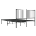 Estructura cama sin colchón con cabecero metal negro 120x200 cm