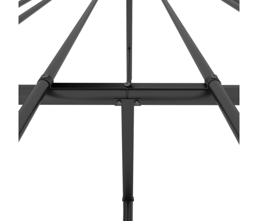 Estructura cama sin colchón con cabecero metal negro 120x200 cm