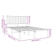 Estructura cama sin colchón con cabecero metal negro 120x200 cm