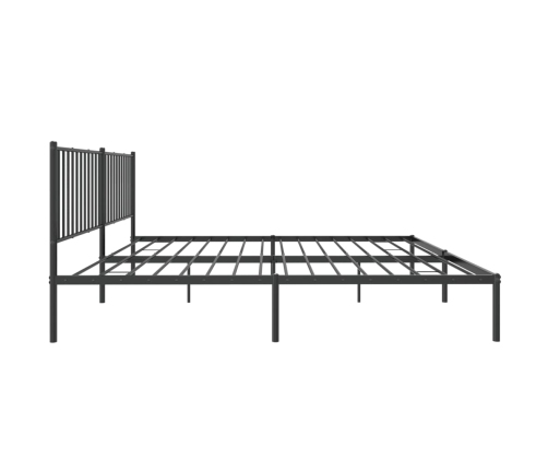 Estructura cama sin colchón con cabecero metal negro 180x200 cm