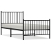 Estructura cama sin colchón con estribo metal negro 90x190 cm