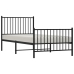 Estructura cama sin colchón con estribo metal negro 90x190 cm