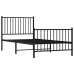 Estructura cama sin colchón con estribo metal negro 90x190 cm
