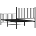 Estructura cama sin colchón con estribo metal negro 90x190 cm