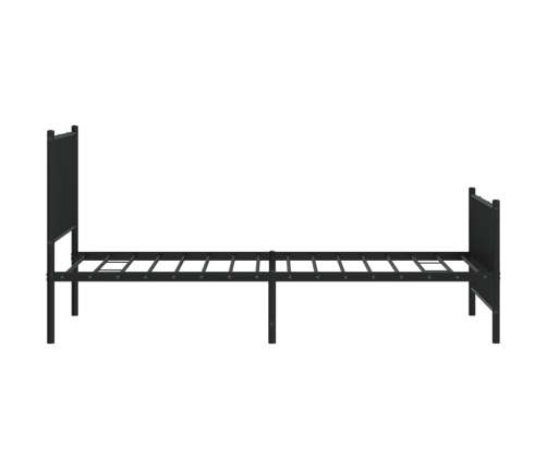 Estructura cama sin colchón con estribo metal negro 100x190 cm