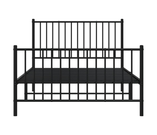 Estructura cama sin colchón con estribo metal negro 107x203 cm