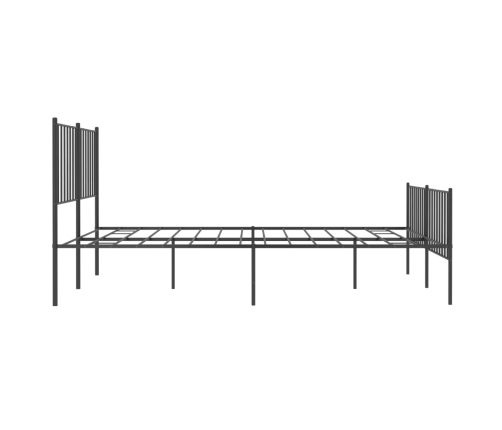 Estructura cama sin colchón con estribo metal negro 120x200 cm