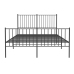 Estructura cama sin colchón con estribo metal negro 140x190 cm