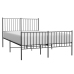 Estructura cama sin colchón con estribo metal negro 140x200 cm