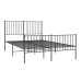 Estructura cama sin colchón con estribo metal negro 140x200 cm