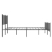 Estructura cama sin colchón con estribo metal negro 140x200 cm