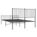 Estructura cama sin colchón con estribo metal negro 140x200 cm