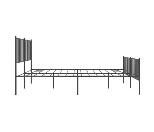 Estructura cama sin colchón con estribo metal negro 150x200 cm