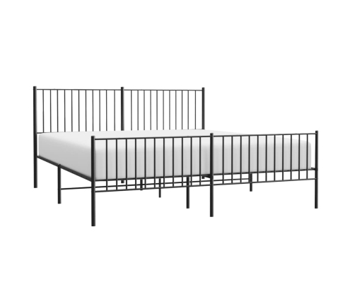 Estructura cama sin colchón con estribo metal negro 180x200 cm