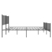 Estructura cama sin colchón con estribo metal negro 183x213 cm