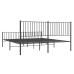 Estructura cama sin colchón con estribo metal negro 183x213 cm