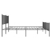 Estructura cama sin colchón con estribo metal negro 193x203 cm