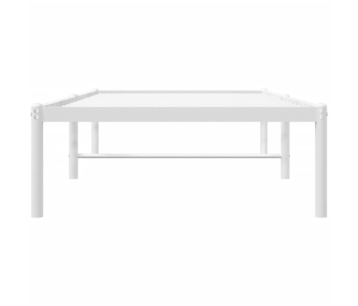 Estructura de cama sin colchón metal blanco 75x190 cm