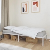 Estructura de cama metal blanco 75x190 cm