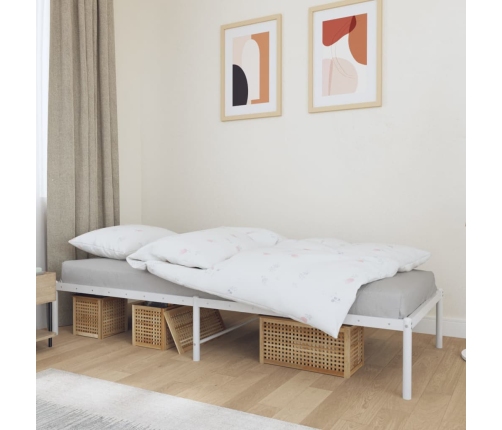 vidaXL Estructura de cama de metal blanco 80x200 cm