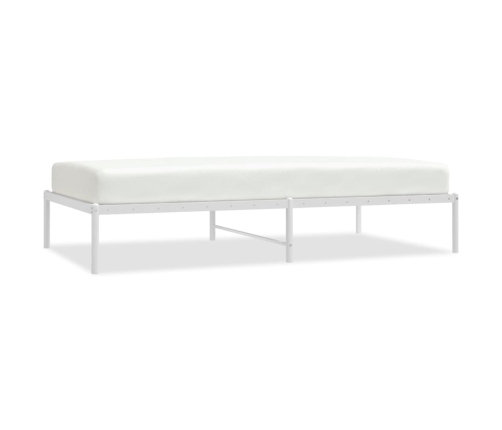 Estructura de cama sin colchón metal blanco 100x190 cm