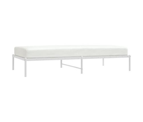 Estructura de cama sin colchón metal blanco 100x200 cm