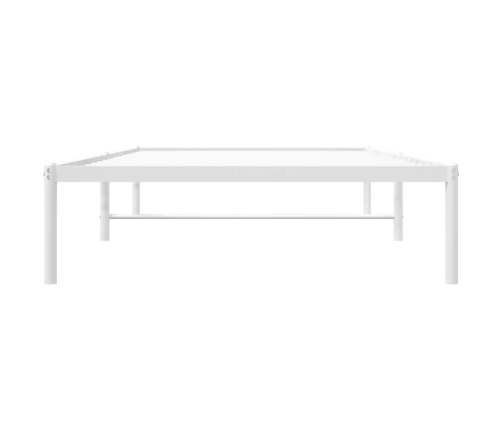 Estructura de cama sin colchón metal blanco 100x200 cm