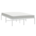 vidaXL Estructura de cama de metal blanca 135x190 cm