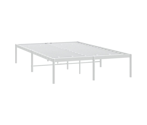 vidaXL Estructura de cama de metal blanca 135x190 cm